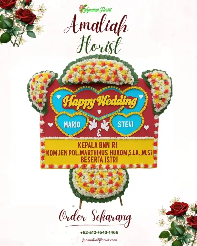 Karangan Papan Bunga Pernikahan di Pahandut Seberang